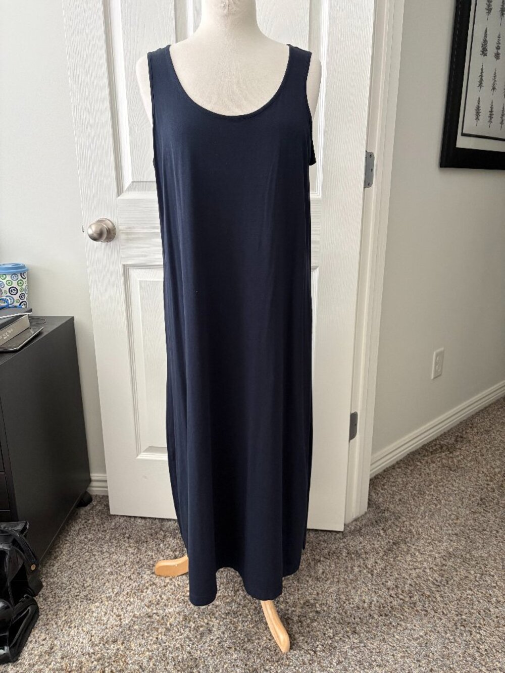 J. Jill Sleeveless Navy Maxi Dress Size PL